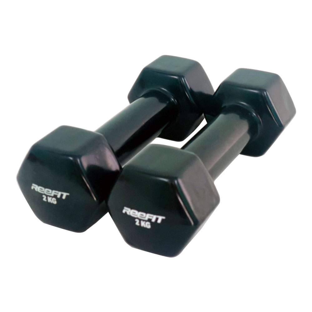 Tạ Tay Cao Su Reefit 2kg màu đen