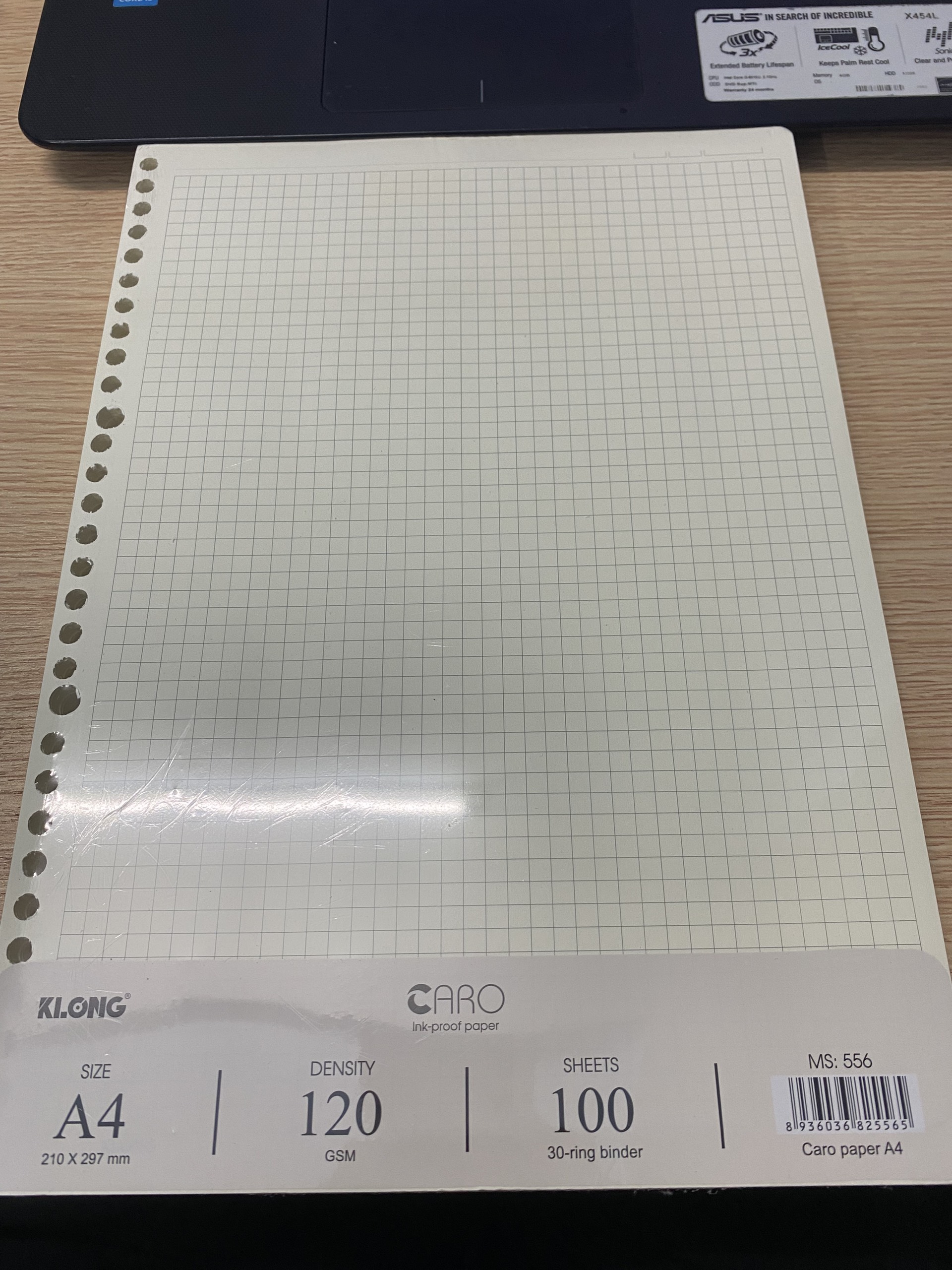 KLONG Sổ còng sắt 30 chấu size A4 80 tờ (MS:539-541-556-557)