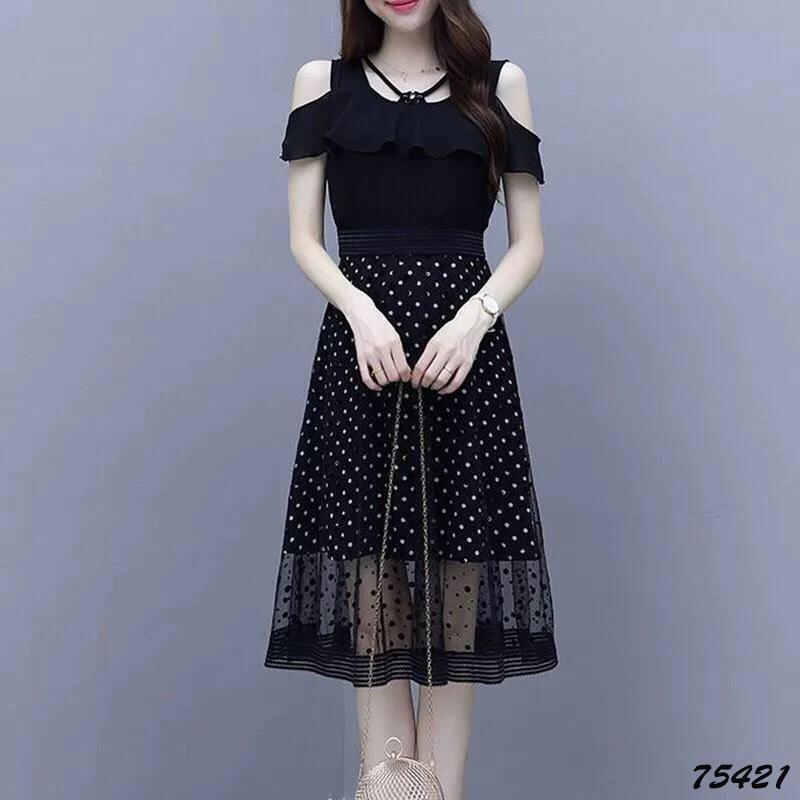 đầm xòe chấm bi cực sang chảnh