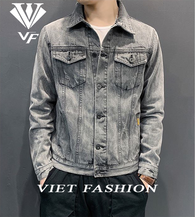 [HCM]ÁO KHOÁC JEAN NAM XÁM LÔNG CHUỘT CAO CẤP THỜI TRANG CHẤT LIÊU ĐẸP ĐÔNG PHƯƠNG FASHION AKLC + ÁO THUN TRƠN (MUA RIÊNG)