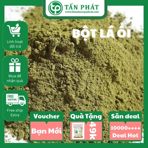 [Hàng công ty chất lượng cao] Bột lá ổi nguyên chất 500g - tấn phát - Chuyên dùng để pha trà