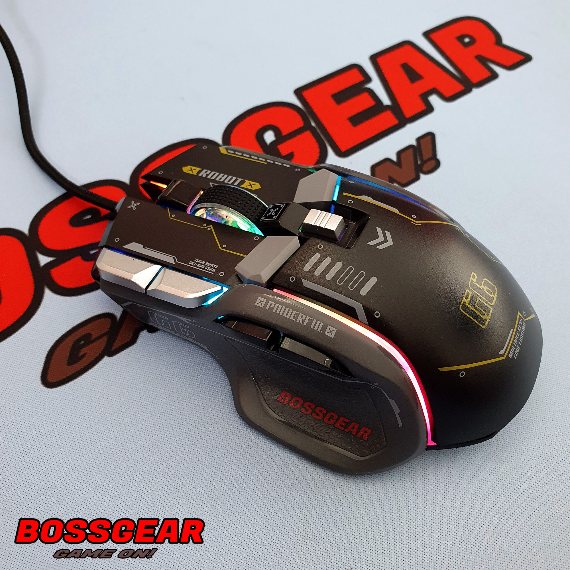 Chuột Gaming ROBOT G6 , LED RGB, 12000 DPI, Có phần mềm Macro