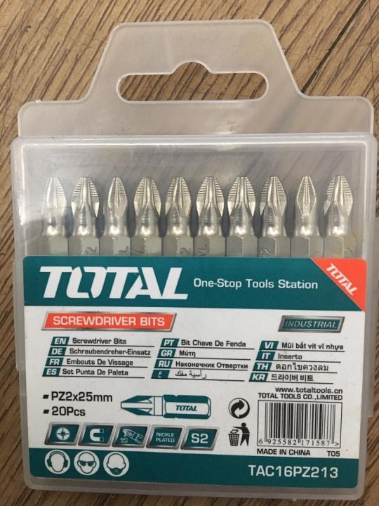 Bộ mũi vít bake 20 chi tiết Total TAC16PZ213