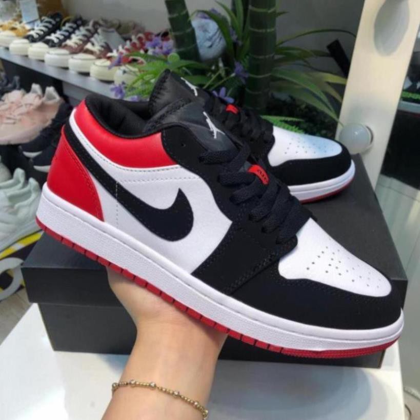 [Rẻ Vô Địch] [Siêu hot] GIÀY THỂ THAO SNEAKER JORDAN LOW ĐEN ĐỎ NAM NỮ - FULLBOX