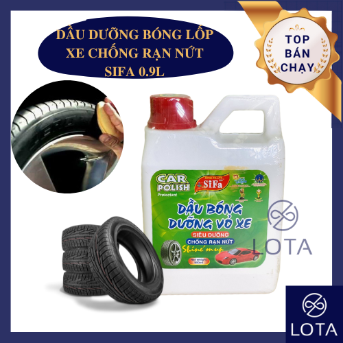 Dung dịch dưỡng bóng lốp xe chống rạn nứt sifa 0.9l dung dịch chăm sóc vỏ xe hơi xe máy ô tô dầu đánh bóng lốp oto moto bảo dưỡng vỏ xe đen bóng như mới hỗ trợ rửa xe vệ sinh xe sạch đẹp chai lớn 900ml