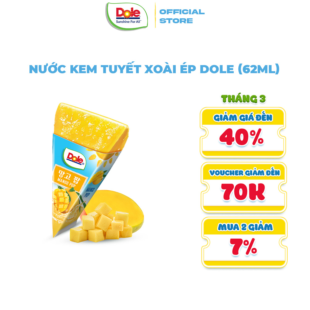 Nước Kem Tuyết Xoài Ép Dole (62ml) (lẻ 1 túi)