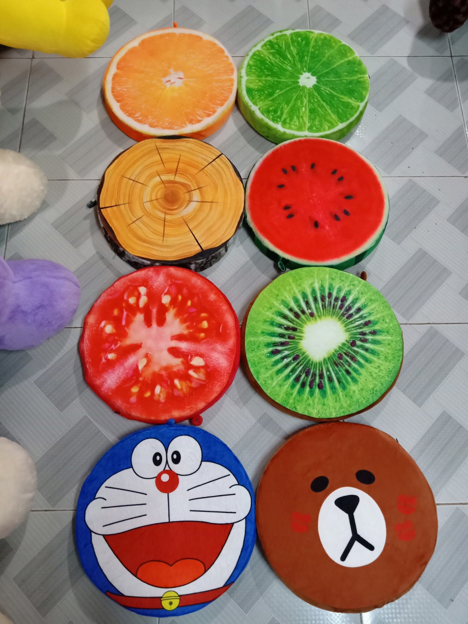 ĐỆM NGỒI IN TRÁI CÂY 3D