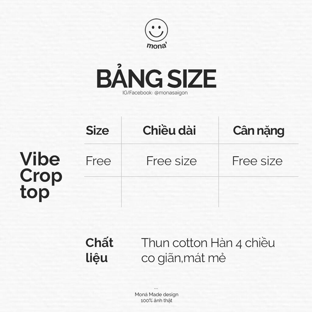 [VOUCHER 12%/149K] Áo croptop thun MONÁ - VIBE