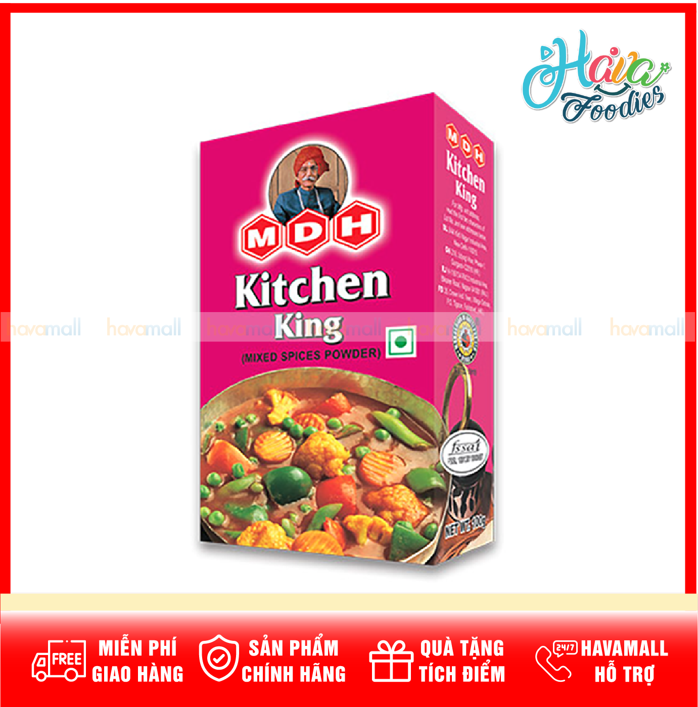 Bột gia vị ấn độ kitchen king mdh gói 100g