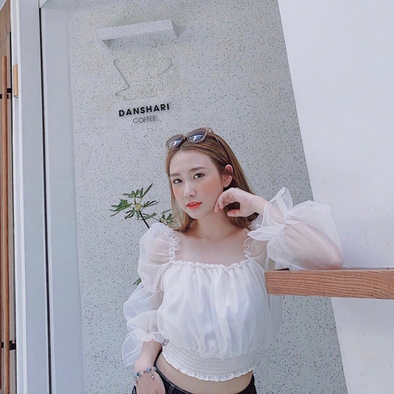 áo kiểu nữ tay voan kiến form 50 kg trở lại,áo kiểu nữ trễ vai,áo kiểu tay dài(u)