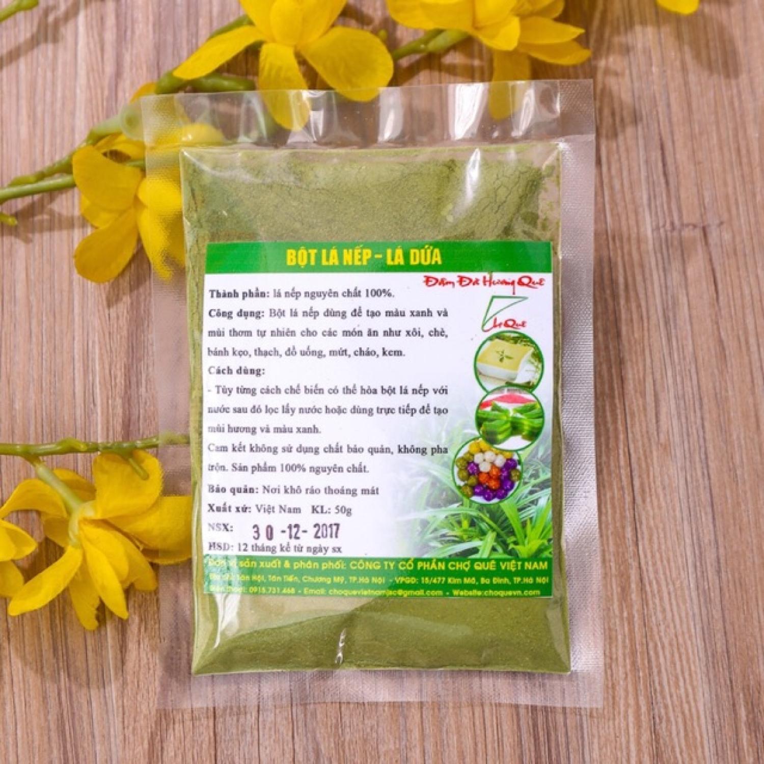 Bột lá nếp tạo màu xanh lá 50 gam