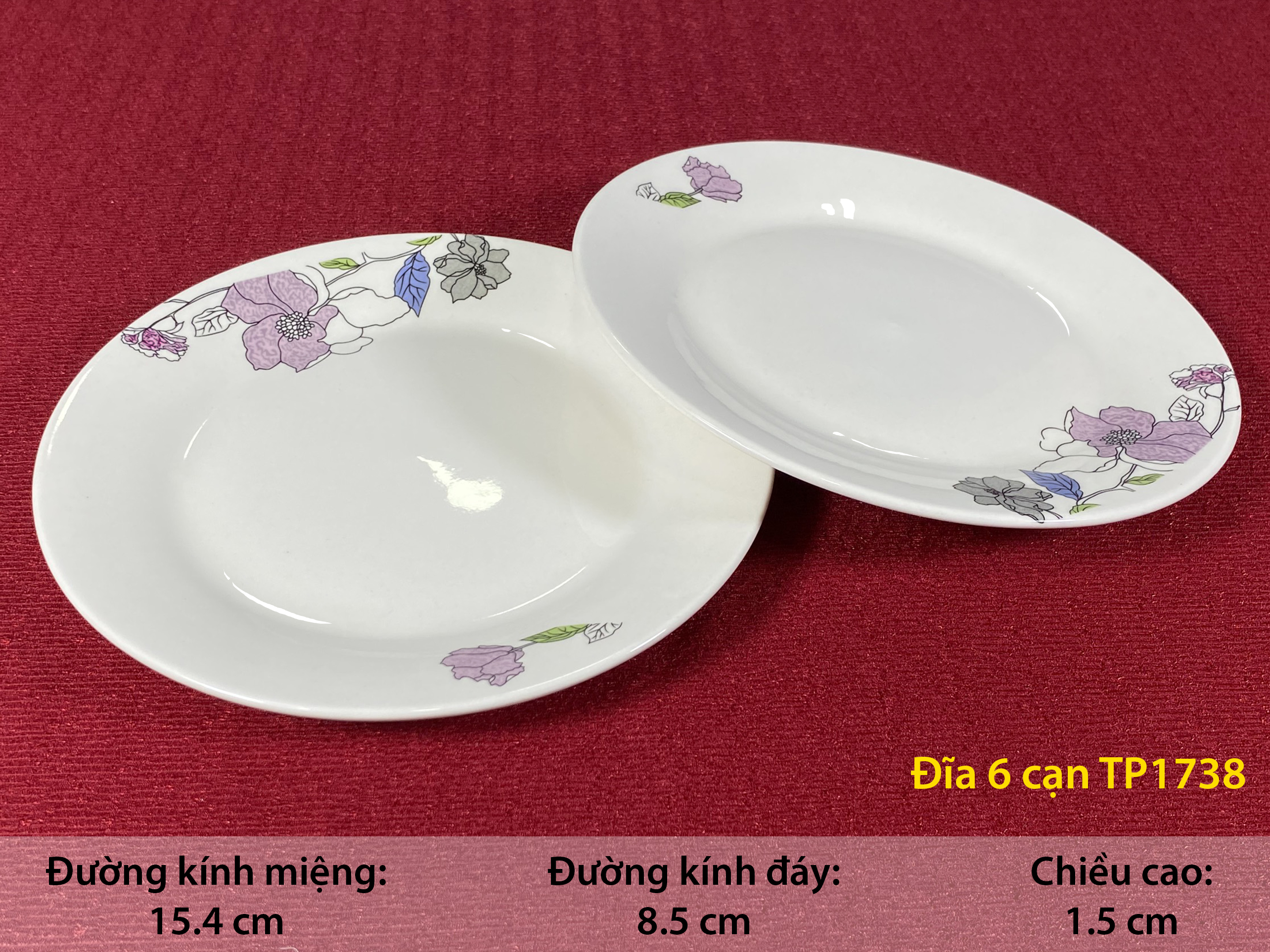 ĐĨA 6 CẠN TP 1738 SỨ BÁT BẢO CAO CẤP, sINCE_1977