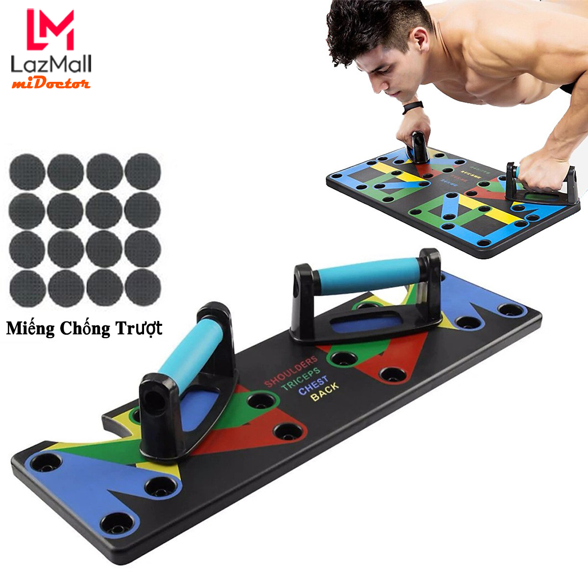 Dụng Cụ Hít Đất Chống Đẩy 9 in 1 – Dụng Cụ Hít Đất Chống Đẩy Chính Hãng miDoctor