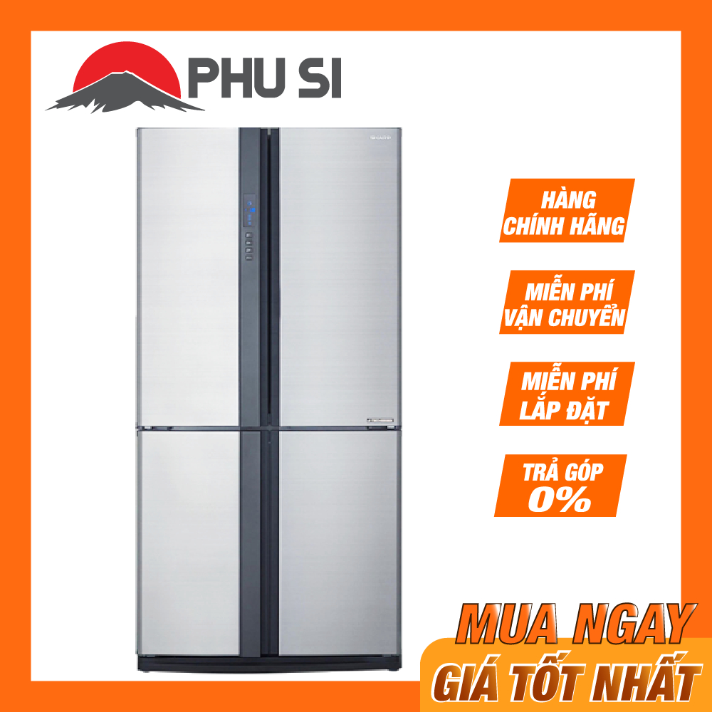 ✅[Trả góp 0%]Tủ lạnh Sharp SJ-FX631V-SL 626L Inverter