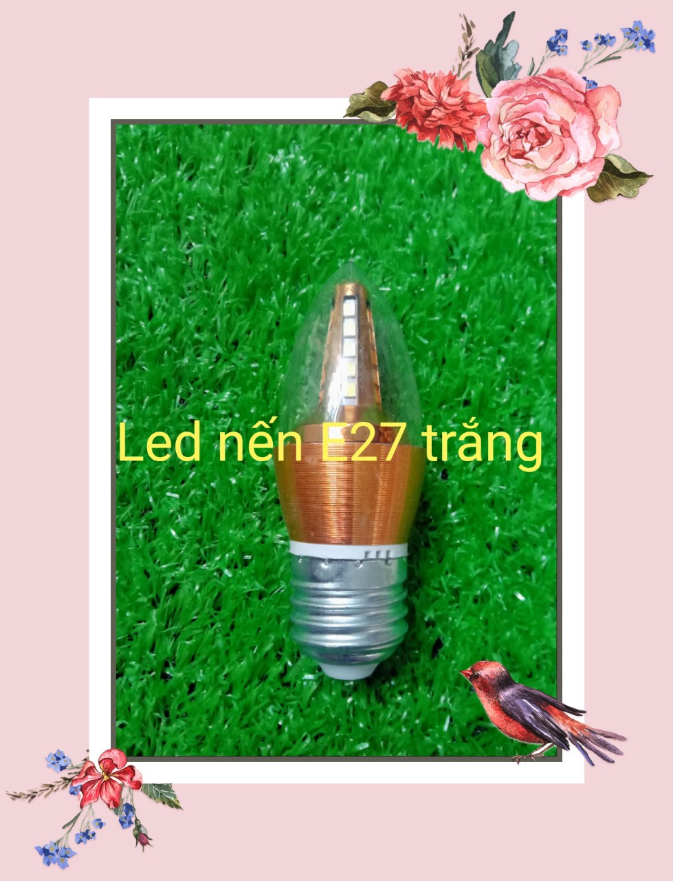 Bóng đèn led nến đui E14,E27 dùng trang trí