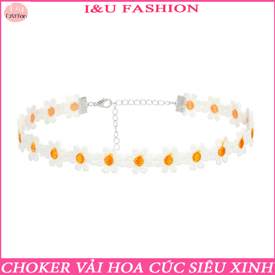 Choker vòng đeo cổ hoa cúc vải mềm siêu xinh phong cách hàn quốc siêu yêu HOT HIT thời trang cho các bạn nữ VC-19