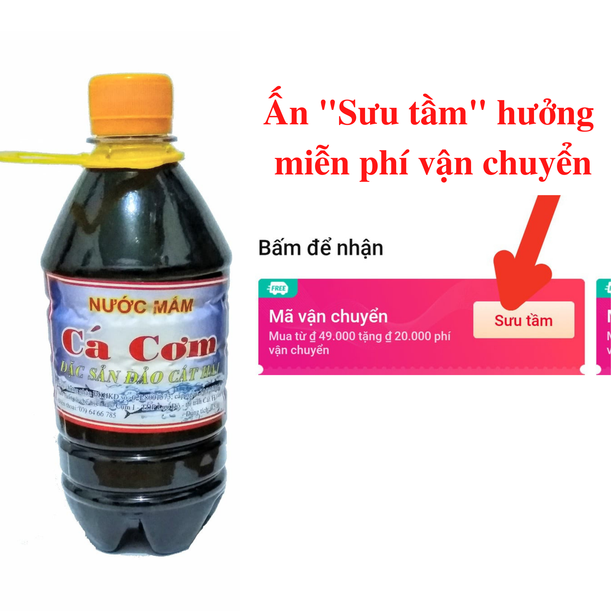 Nước mắm Chắt Cá Cơm Cát Hải (0.5 lít)
