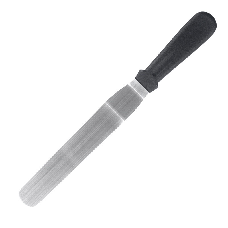 Dao chà láng bánh kem inox cán gỗ 37cm