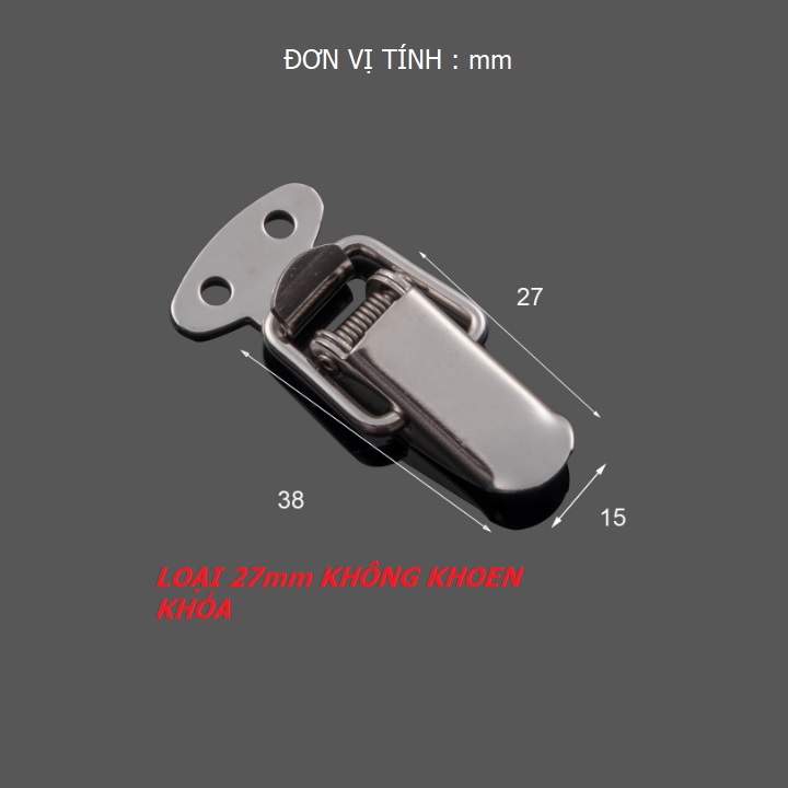 KHÓA GẬP GÀI DÀNH CHO TỦ, HỘP, VALI nhiều loại kích thước chọn phân loại