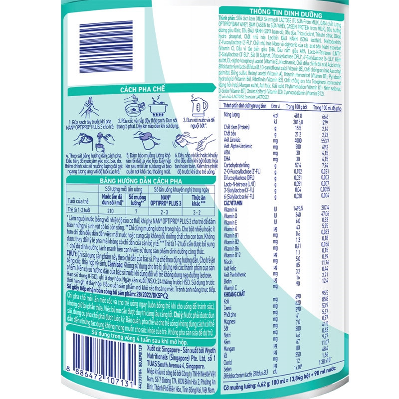 Sữa Bột Nestle NAN OPTI PRO PLUS 5HMO 3 – Hộp 800g.