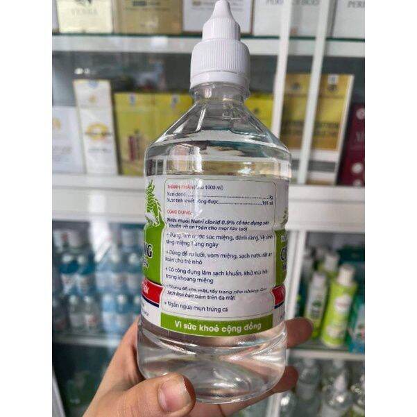 Nước Muối Súc Miệng Cửu Long Chai 1000ml.