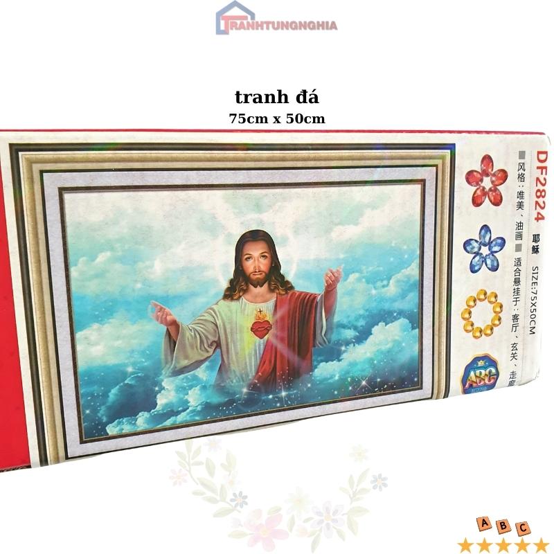 Tranh đính đá chúa giêsu 75cm x 50cm