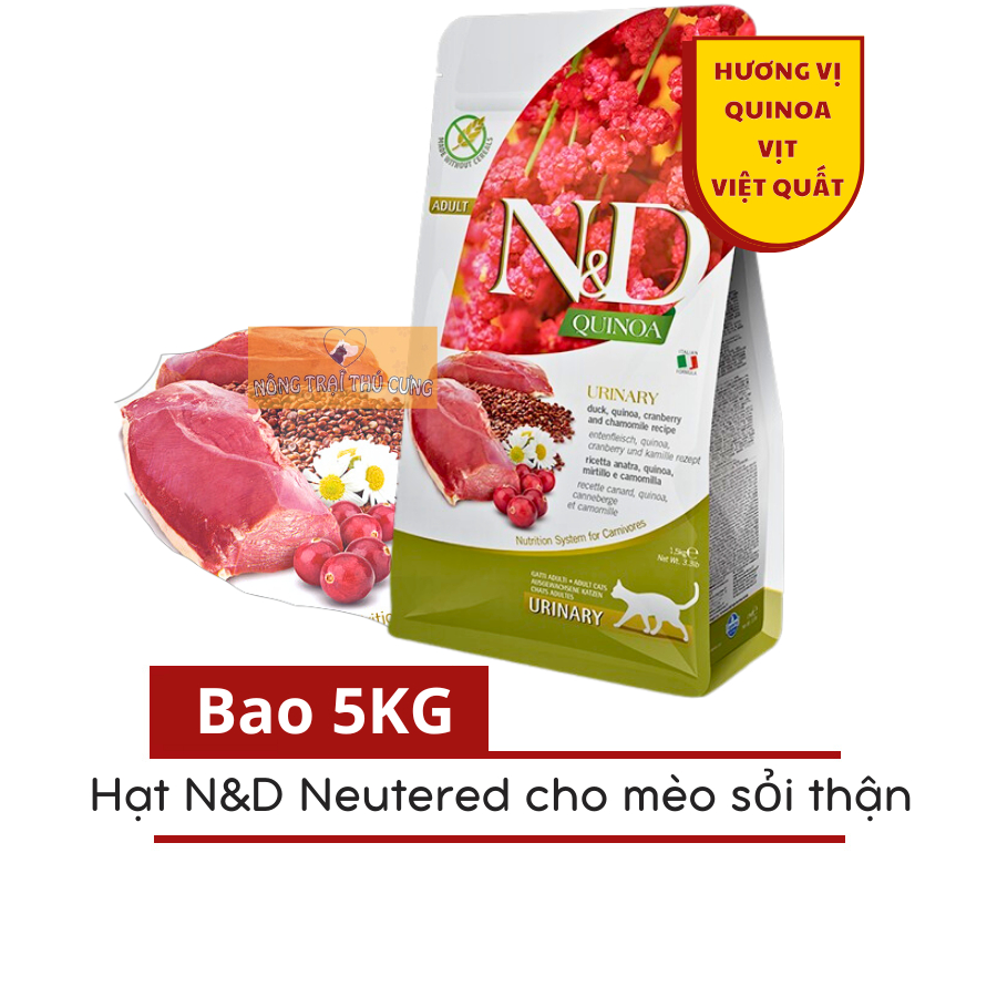 Hạt N&D Urinary Cho Mèo Sỏi Thận Túi Re-pack - Nôngtrạithúcưng.com