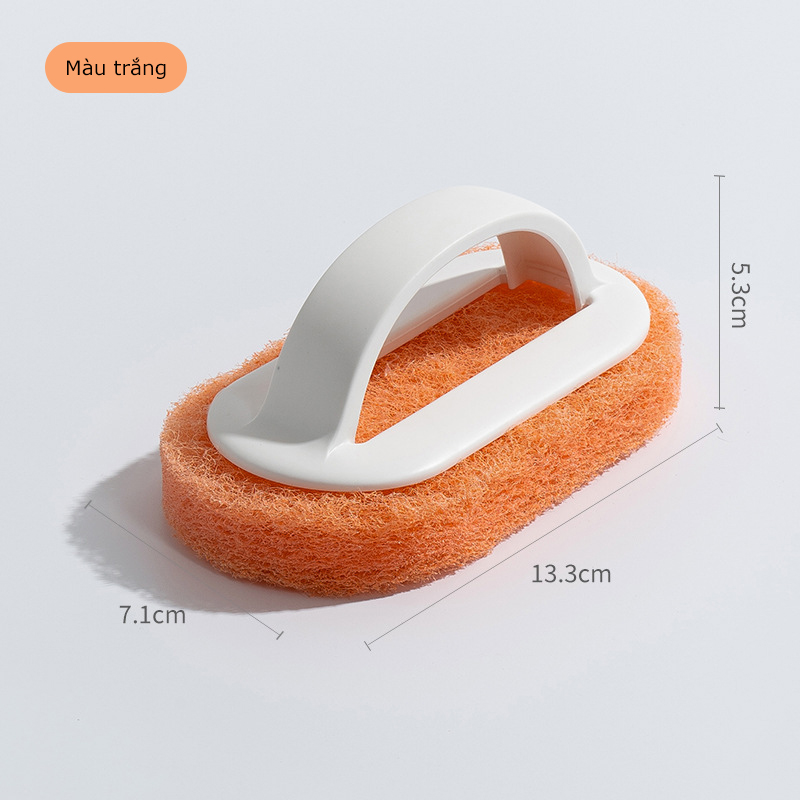 Convenient handle bathroom kitchen cleaning brush-sponge bathroom kitchen cleaning brush with multi-handle nesting pad