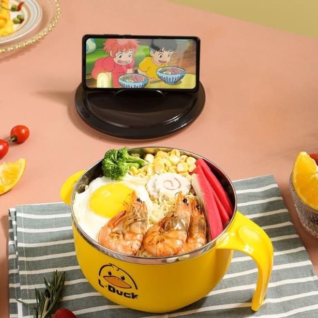 Ca Đựng Mì.  Cháo vịt vàng lòng inox