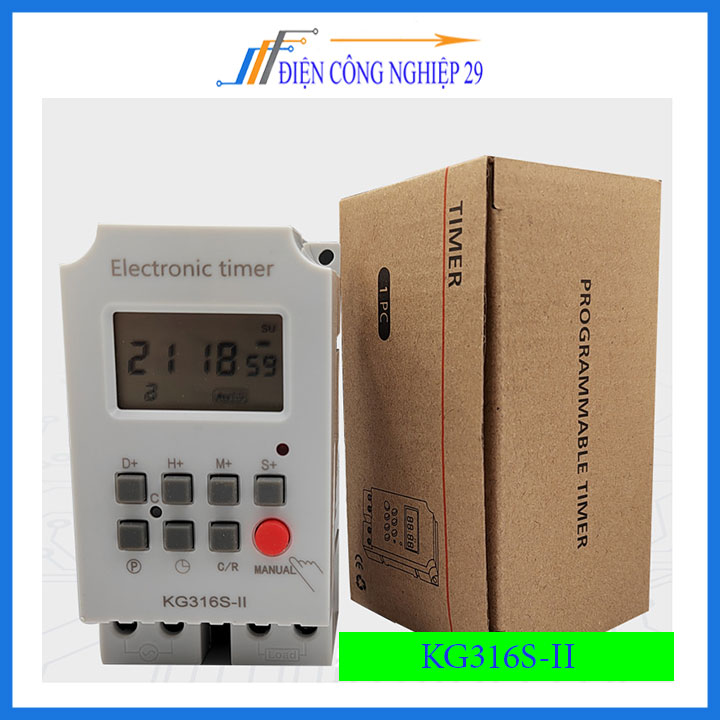 Công tắc hẹn giờ kỹ thuật số kg316s, 220vac, , tối thiểu 1 giây - hẹn giờ chuông thông minh