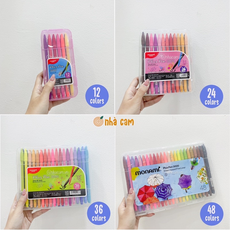 Set Bút Monami Plus Pen 3000 Nhà Cam