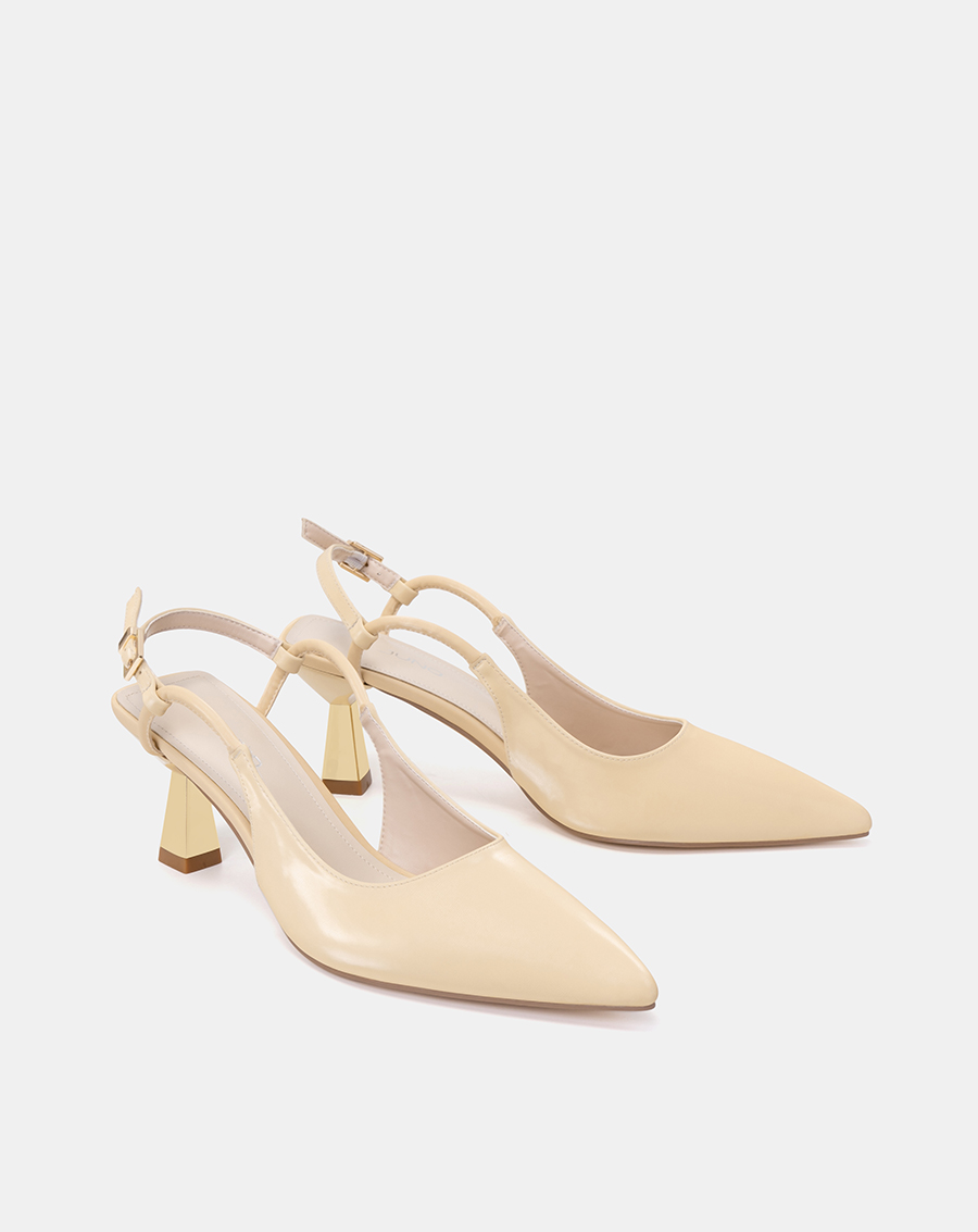 Giày Cao Gót Nữ 7cm Thời Trang JUNO Slingback Quai Thắt Nút CG07131