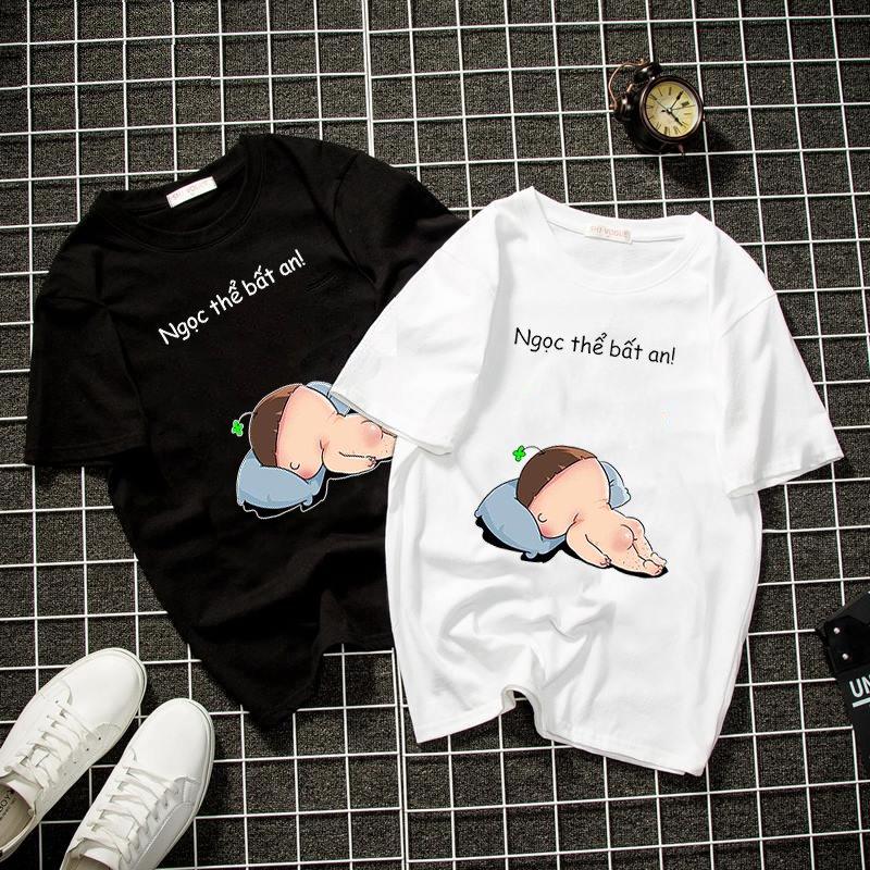 Áo thun Hàn Quốc unisex quỳnh aka dễ thương vải dày mịn 19TEE871