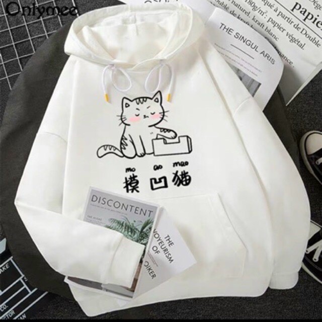[HCM]ÁO KHOÁC CẶP NAM NỮ UNISEX 2020 ÁO KHOÁC HOODIE NỈ IN MÈO ÁO HOODIE ÁO HOODIE THU ĐÔNG ÁO CADIGAN  SIÊU  XINH MTB HD06