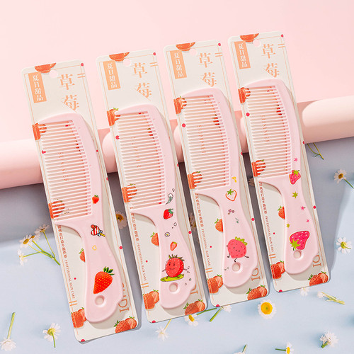 Lược Chải Tóc Màu Hồng Hình Trái Cây ( Giao Ngẫu Nhiên )