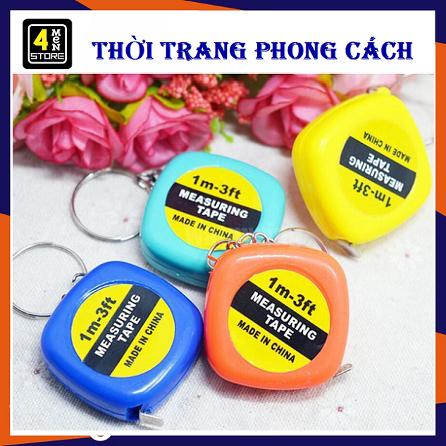 Thước cuộn mini - thước đo móc khóa - thước mini dài 1m kiêm móc khóa