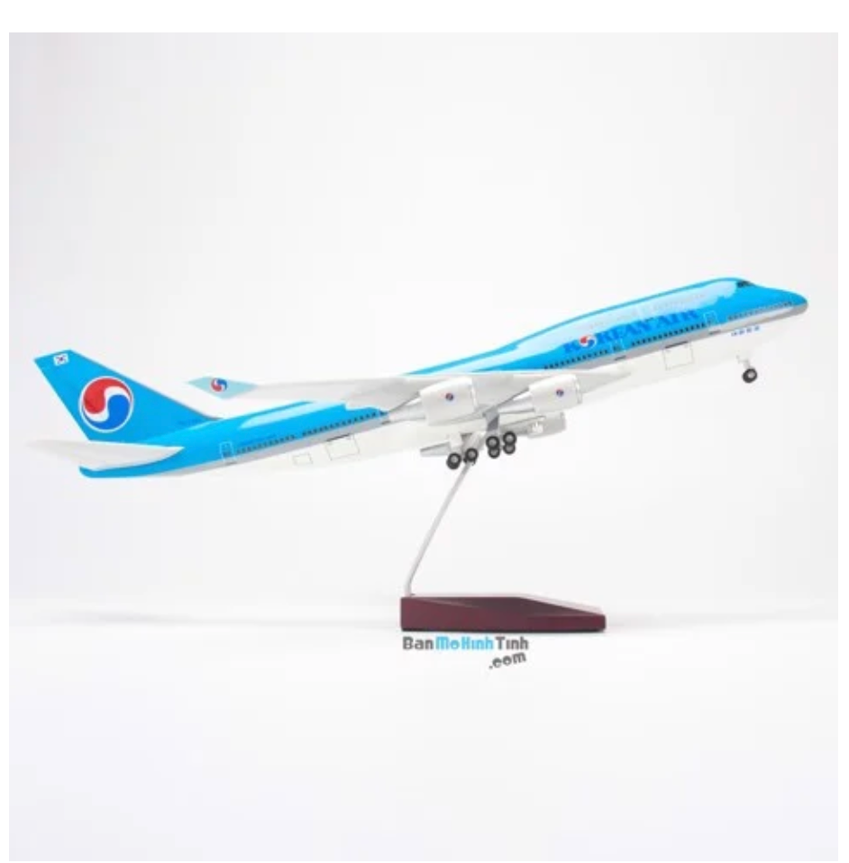 Mô hình máy bay Korean Air Boeing B747 47cm
