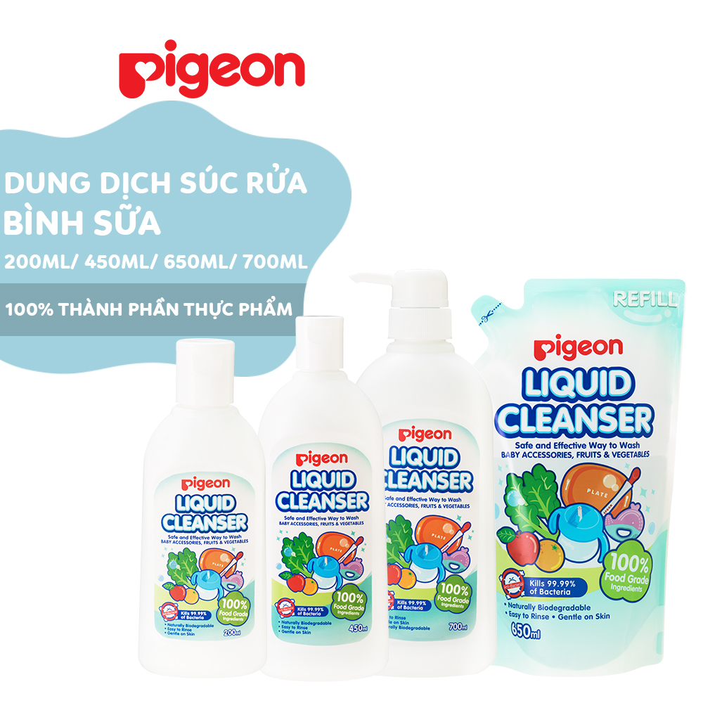 Dung dịch súc rửa bình sữa Pigeon 700ml (HSD:09/2024)