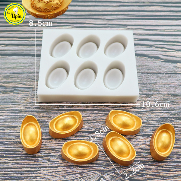 Khuôn silicon thỏi vàng thỏi bạc 4D