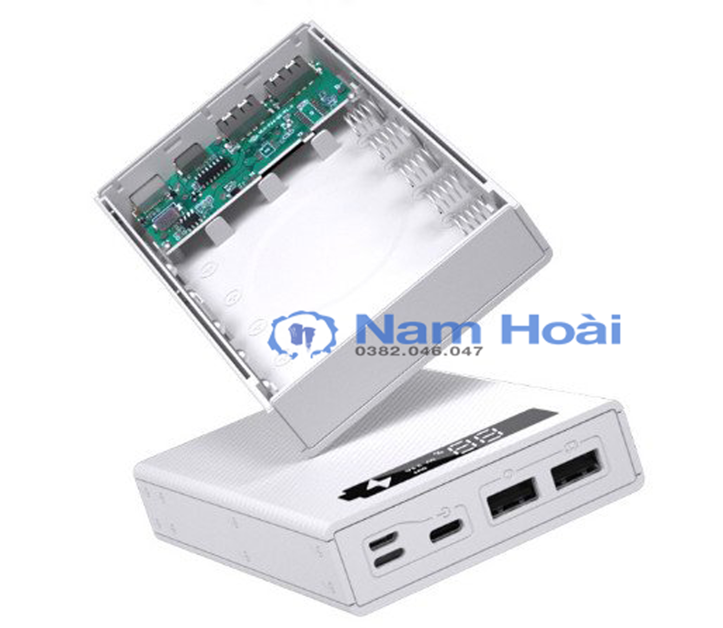 Box sạc dự phòng 5 cell pin 18650 5V2.1A - Model CX5 (Dể dàng tháo lắp để thay pin)