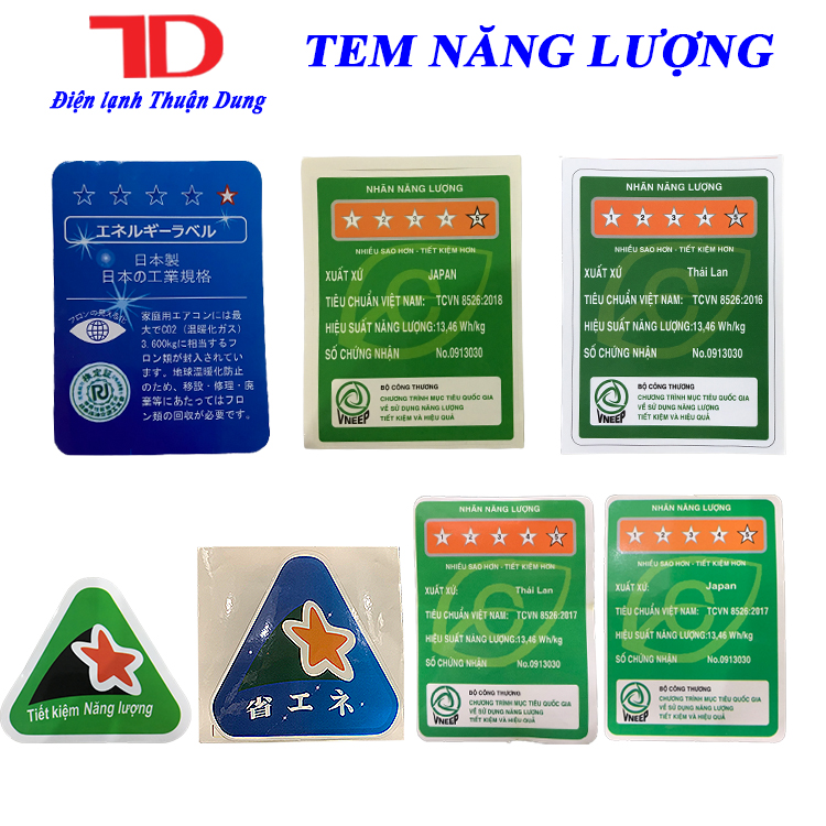 TEM NĂNG LƯỢNG NHIỀU LOẠI, Điện Lạnh Thuận Dung