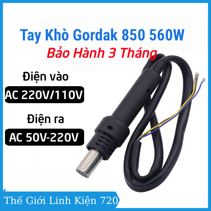 Tay khò nhiệt 850 Gordak 220V 560W cho máy khò 858, 8858, 878, 8586, 858D