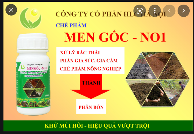 Chế Phẩm Men Gốc No1 ( Chuyên Ủ Phân Hữu Cơ )