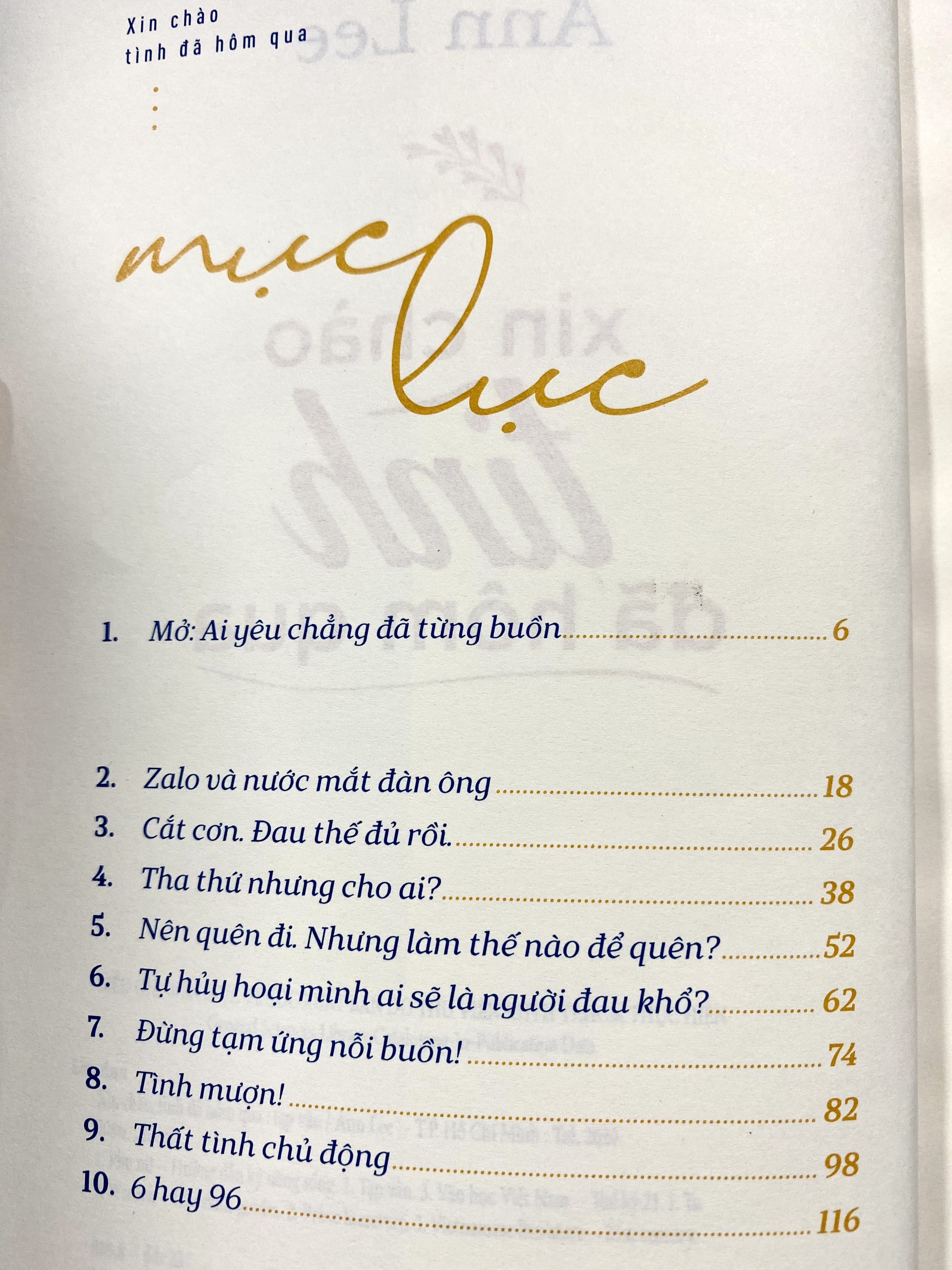 Xin Chào Tình Đã Hôm Qua