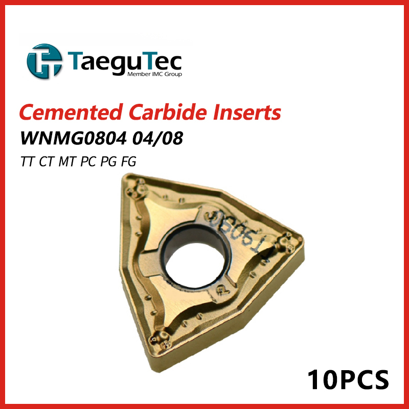 TaeguTec Cemented Carbide Inserts WNMG 0804 04/08/12 TT EA FG MT MC PC