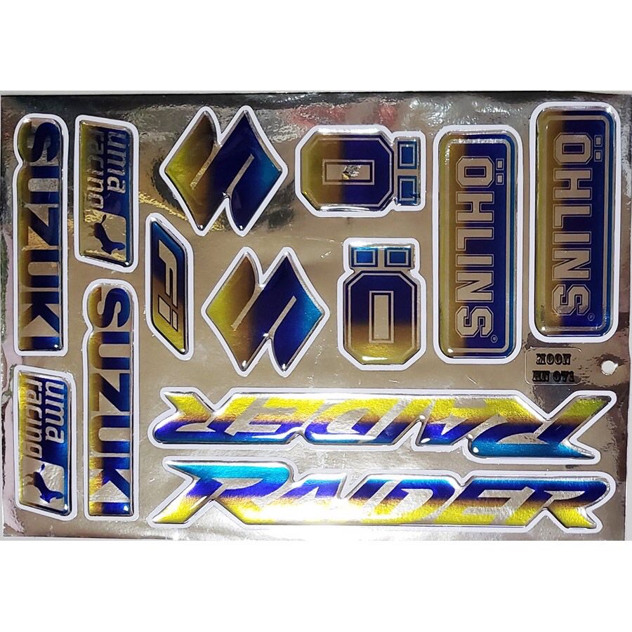 Bộ decal tem xe raider nổi