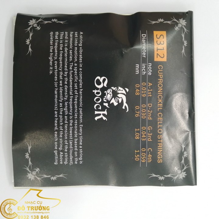 [HCM]BỘ DÂY ĐÀN VIOLIN Spock S122
