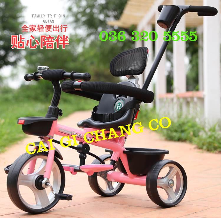 XE ĐẠP 3 BÁNH TRẺ EM CÓ TAY ĐẨY HÀNG CAO CẤP