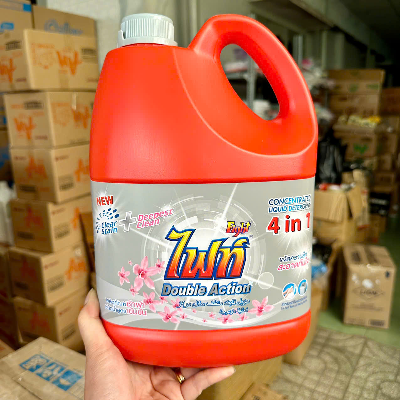 Fight Double Action Laundry Detergent 3500ml Thailand