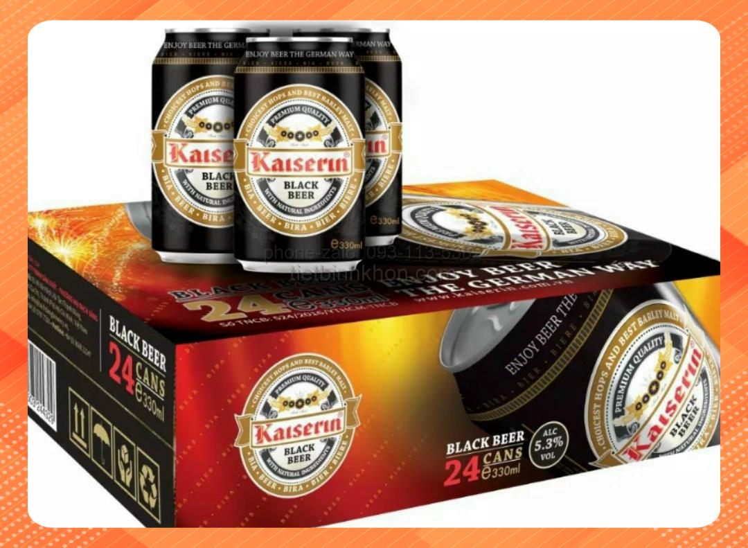12 lon BIA ĐỨC KAISERIN BLACK 330ml